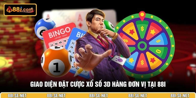 Giao diện đặt cược xổ số 3D hàng đơn vị tại 88I Giao diện đặt cược xổ số 3D hàng đơn vị tại 88I
